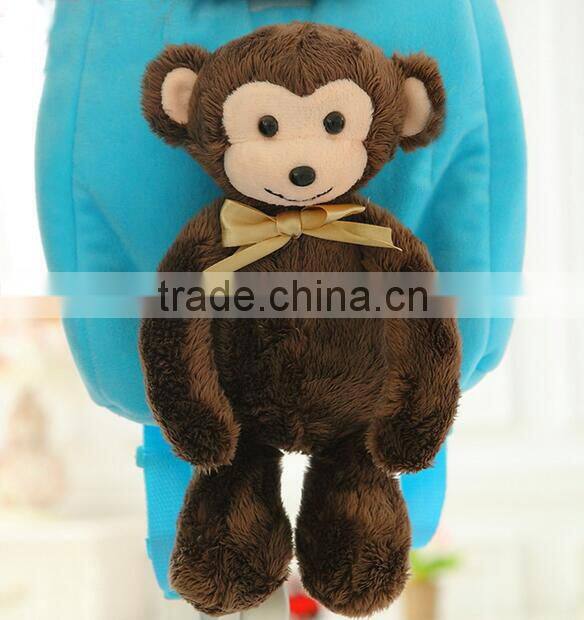 plush monkey backpack/plush monkey bag/plush monkey bag toy