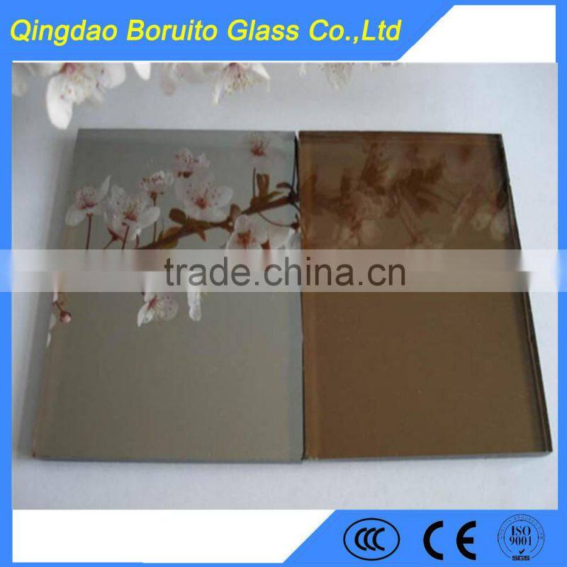 8mm 10mm blue reflective glass for buildings