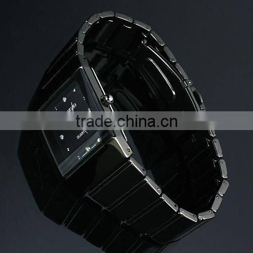 New Mens Unisex Black Square Dial Classic Value Stainless Steels Band Fashion Quartz Watch WM158