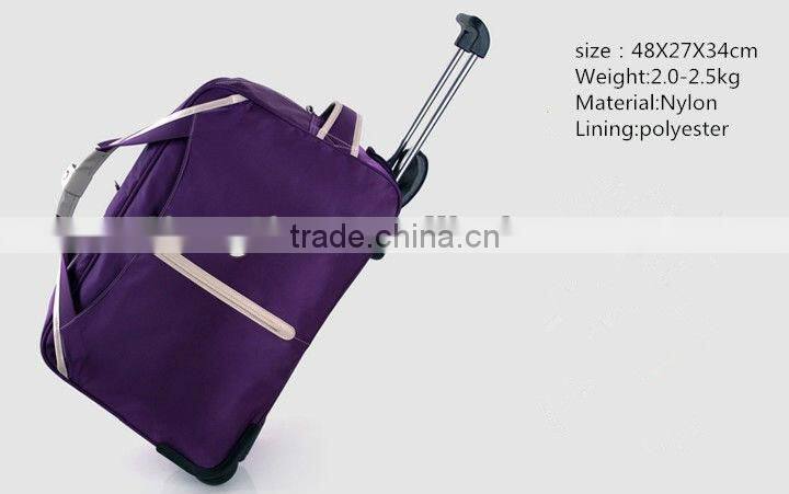 2016 New large capacity folding portable travel bag on wheels