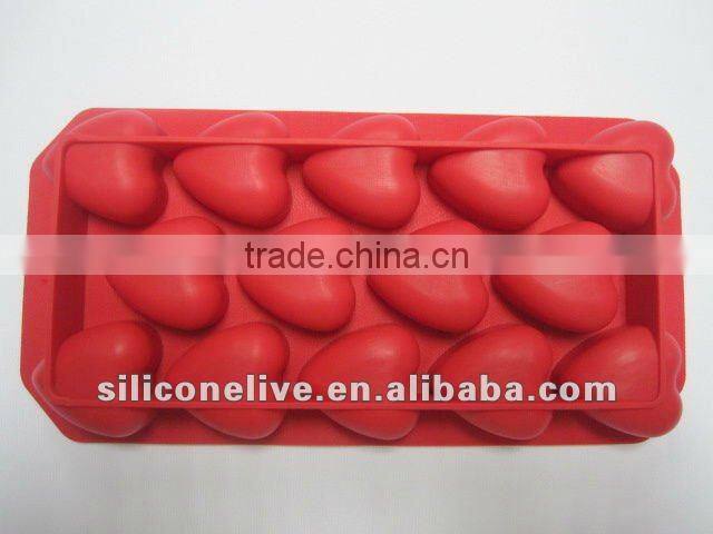 flexible strawberries shape silicone ice tray