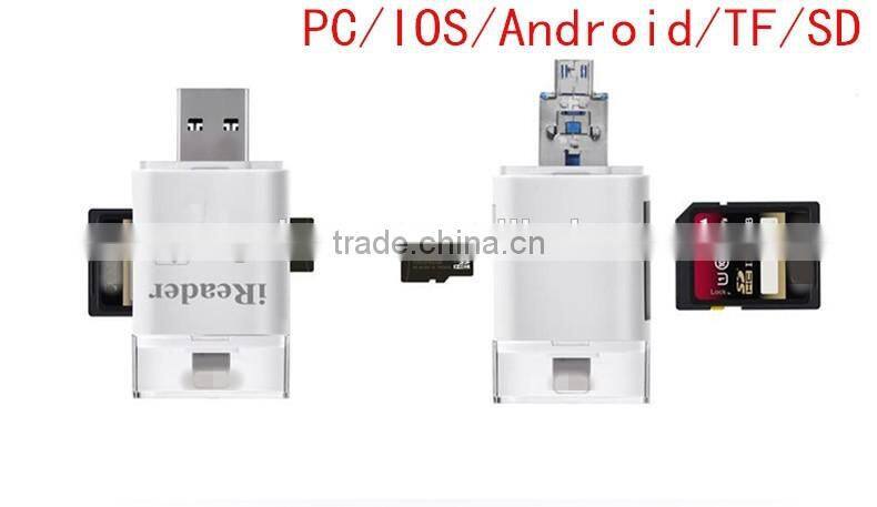 iReader OTG Micro USB 2.0 TF SD Card Reader, 2-in-1 USB 2.0 to Micro USB OTG SD TF Memory Mobile Card Reader