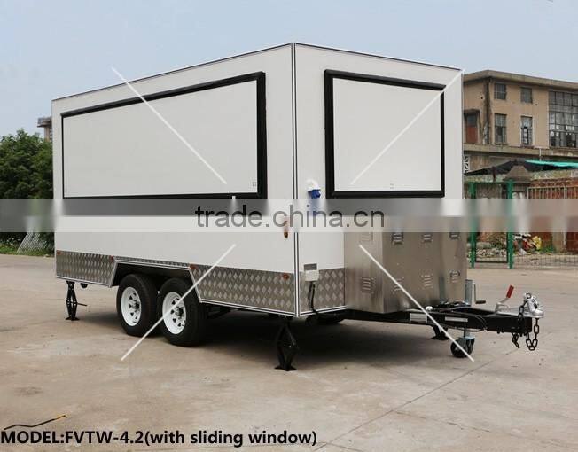 Big wheels mobile kitchen trailer,catering trailer,mobile food trailer design