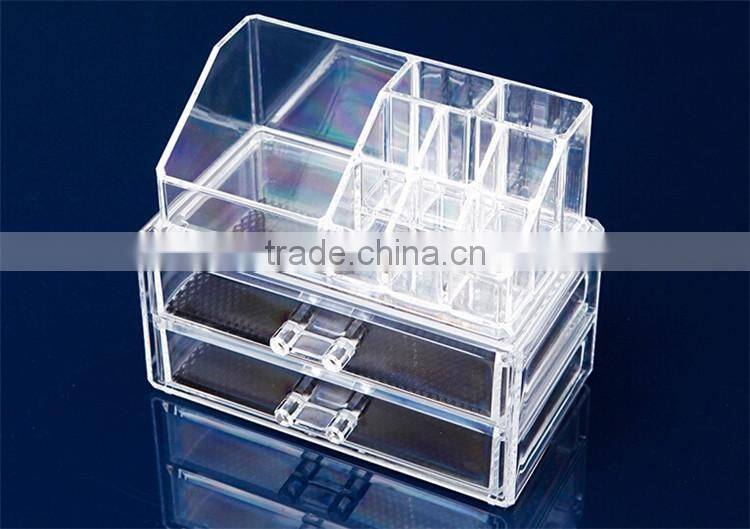 Small plastic drawer makeup Display Box