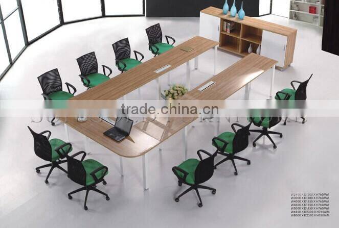 small 4 person conference table square meeting table with steel leg (SZ-MT026)