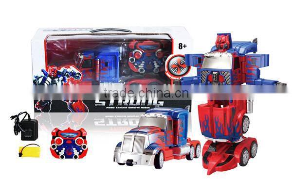 Alibaba Hot selling 2.4G rc car changing robot toy