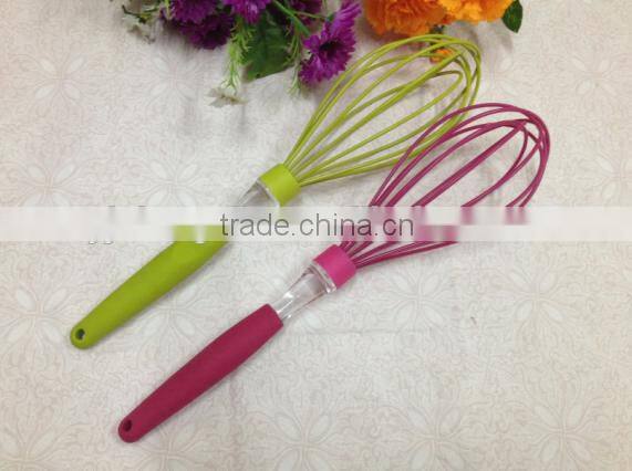 Hot sale rainbow silicone whisk with colorful handle Silicone Kitchen Utensils for Blending, Whisking, Beating & Stirring