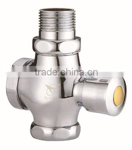 Polished one piece pushing style toilet flush valve F501