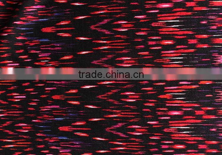 high quality textile digital printed kniting weft spandex viscose fabric