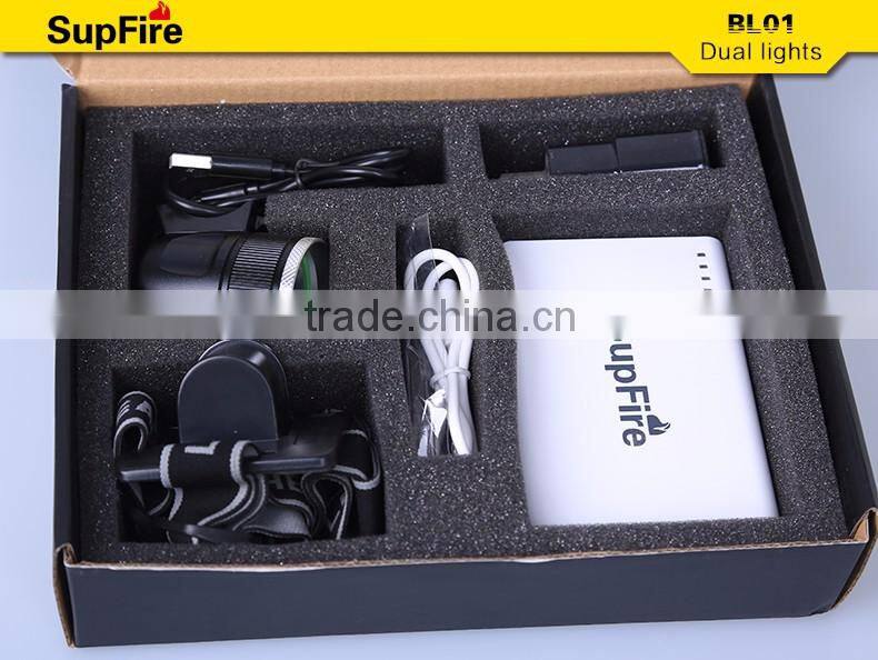Supfire BL01 Hot sale Bicycle light&headlamp Rechargeable Headlight with Power Bank