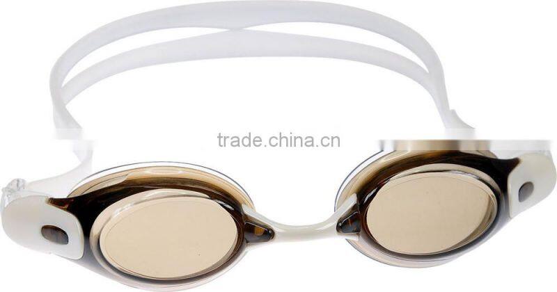 Custom competition swimming goggles in blue lens , triathlon swimming goggles , waterproof swimming goggles