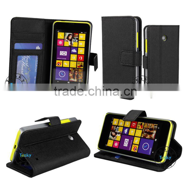 Cover Case For Nokia Lumia 630,Premium PU Leather Wallet Cover Case For Nokia Lumia 630