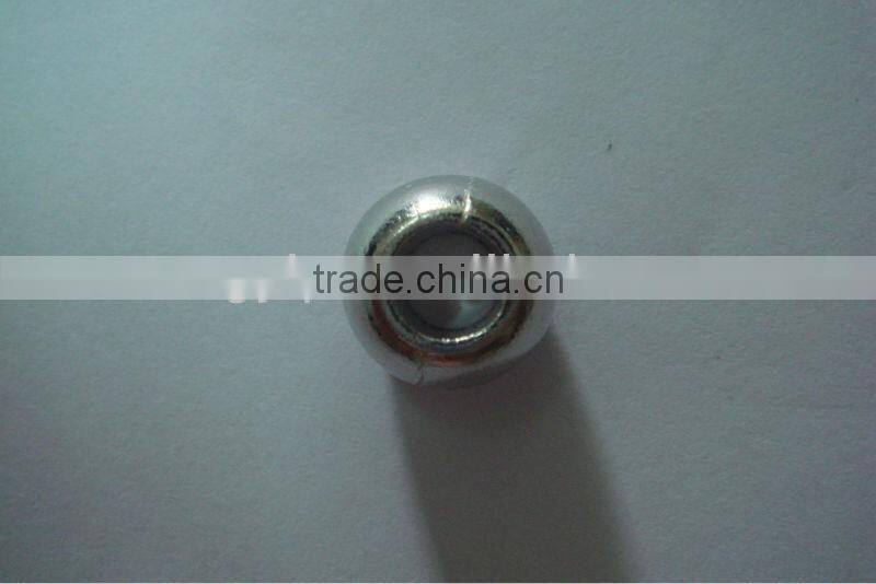 12mm*10mm rope shiny silver bell metal ball