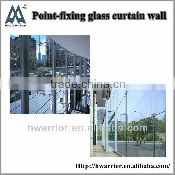 Good quality point-fixing glass curtain wall with pro design