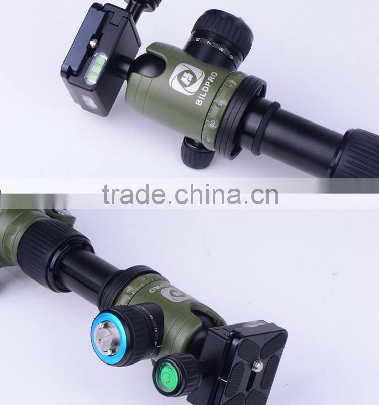 BILDPRO Factory Assembly Tripod Camera Composed Tripod Stand Aluminum and Carbon Fiber Available