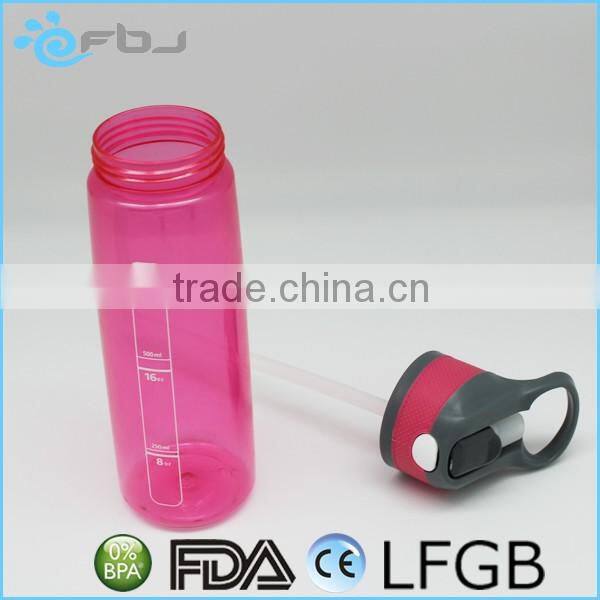 Colored 24oz Tritan Sports Water Bottle With Straw