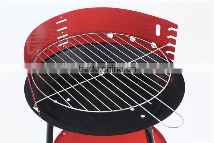 Mini triangle portable charcoal bbq grill with retractable height