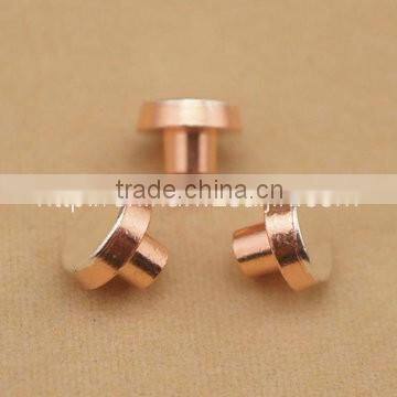 Pure silver trimetal contact rivets with high electrical appoved SGS