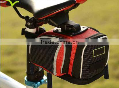 China factory good waterproof leather bicycle saddle bag