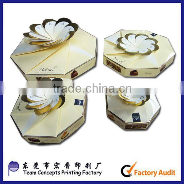 handmade different shapes chocolate gift box
