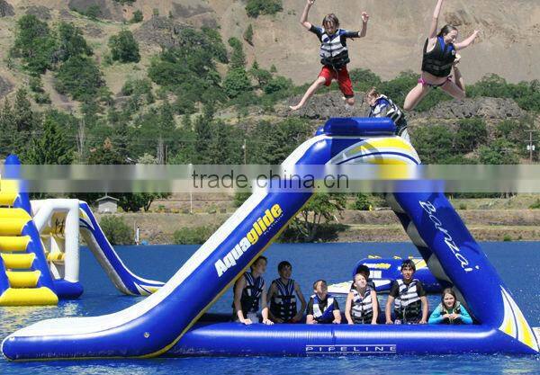 commercial aqua slide, kids water park slide, inflatable water slide and climbing