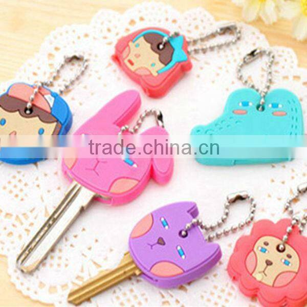 2014 promotional customized felt silicone key chain
