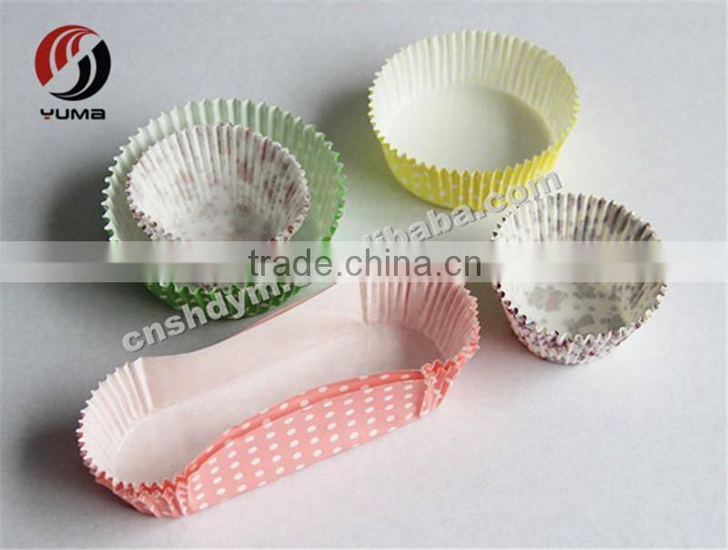 2016 hot sale colorful printed disposable round paper cake cup