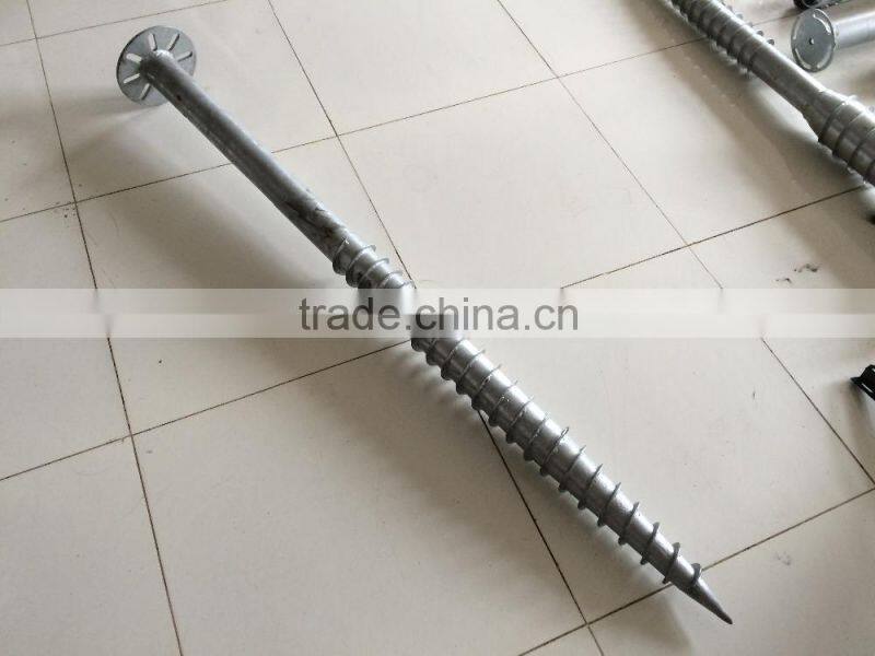 Chinese spiral ground anchor for post