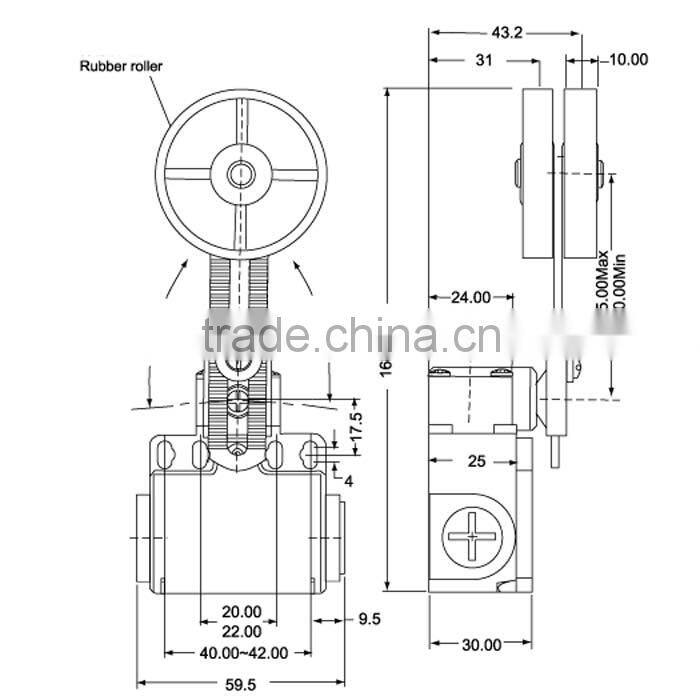 CCC approved 12V safety types of electricalLimit Switch TLS391