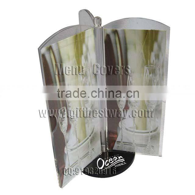 Acrylic menu holder ,acrylic menu stand , acrylic table menu