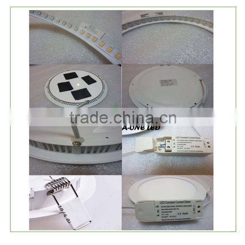 Halogen fluorescent replacement led light 20w dimmable panel light round