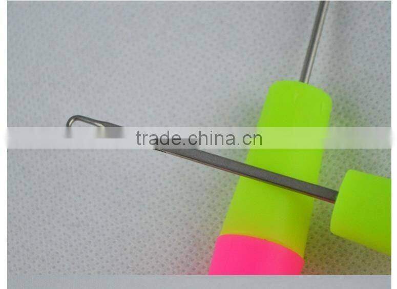 Best Quality 50pcs/lot 15cm Plastic Handle Crochet Hook needles for making dreadlock