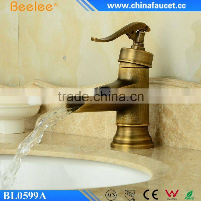 Beelee Antique Bathroom Basin Sink Faucet Mixers Brass Taps Deck Mounted