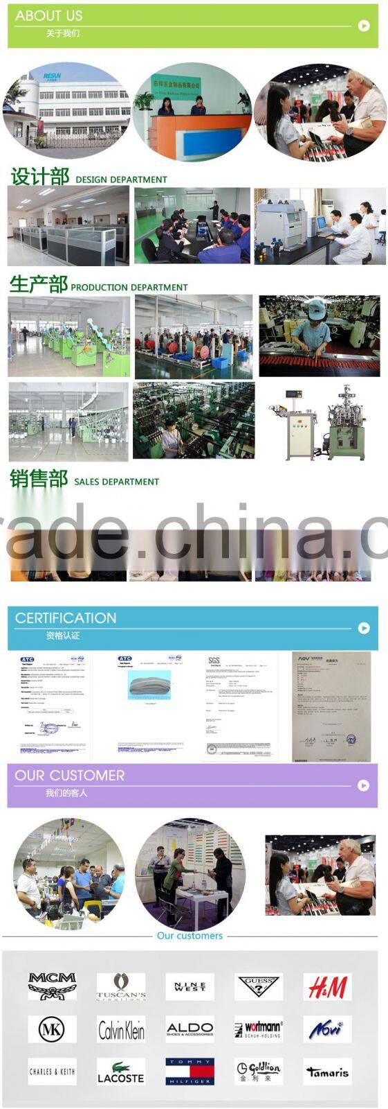 5# waterproof zipper for shoes