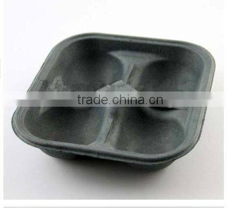Custom Sugarcane Bagasse Molded Fiber Coffee Cup Trays,Cup Holder Pulp Paper
