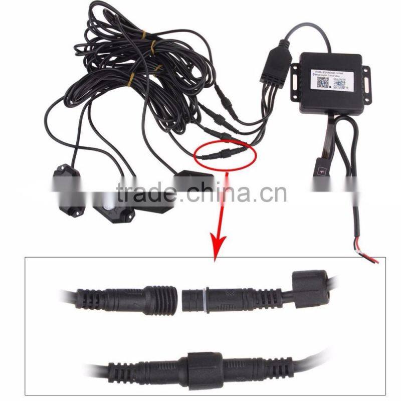 RGB LED Rock Light With Bluetooth / Cell Phone / Timing / Music Mode / Flashing / Automatic Control Under OffRoad Truck SUV ATV