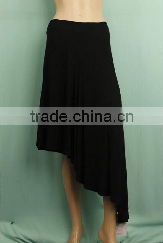 Side long black color women wear long skirt design jersey maxi skirt