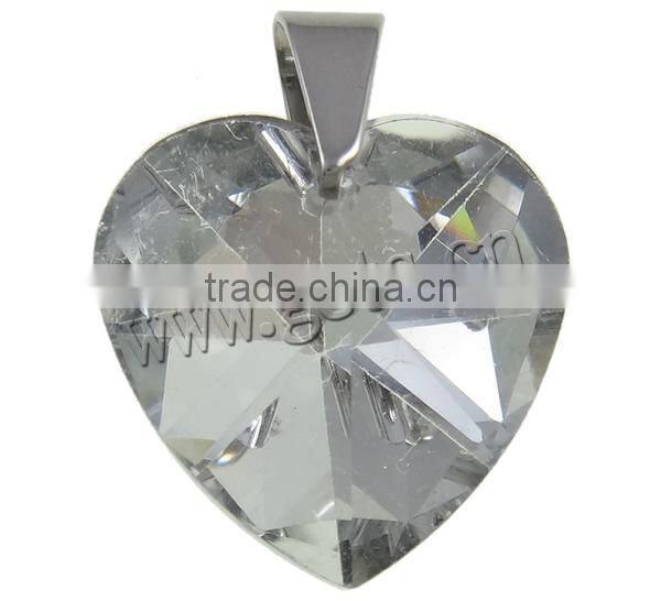 27x22x11mm More Colors For Choice With Stainless Steel Crystal Pendants