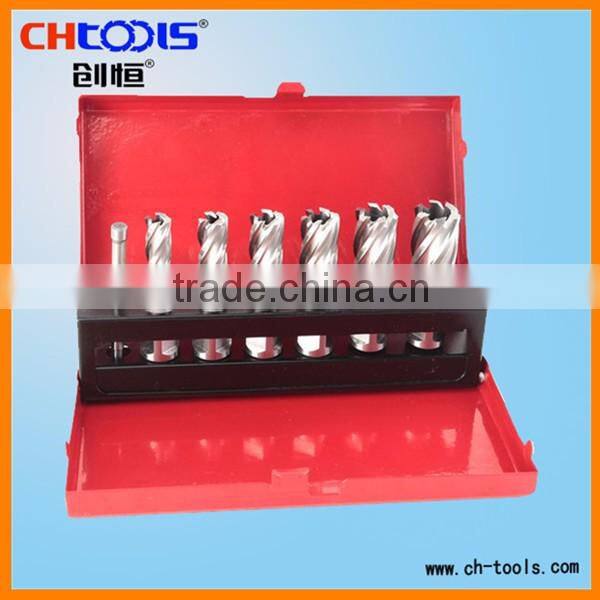 Cutting tools coated HSS annular cutter set with iron box