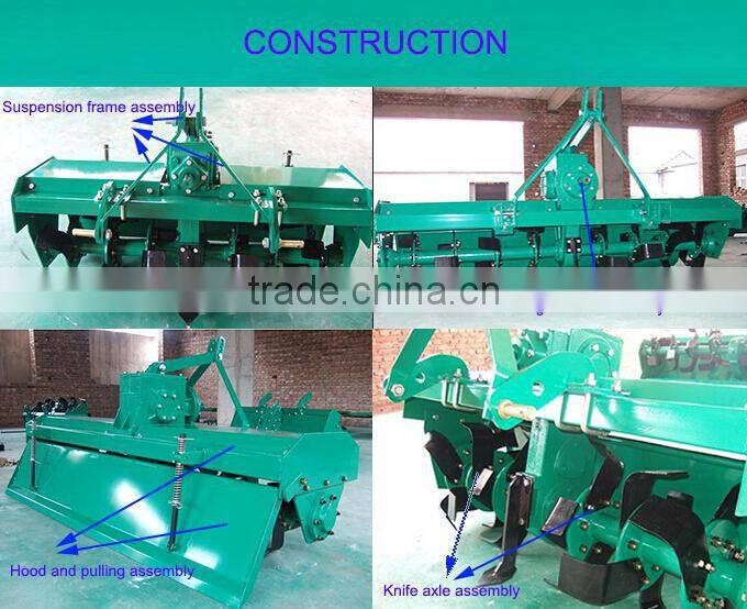 CE approved tractor use SGTN series rotary tiller with high efficiency
