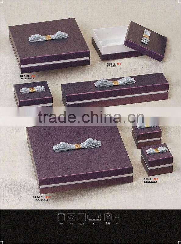 customized ribbon paper jewelry box wholesale