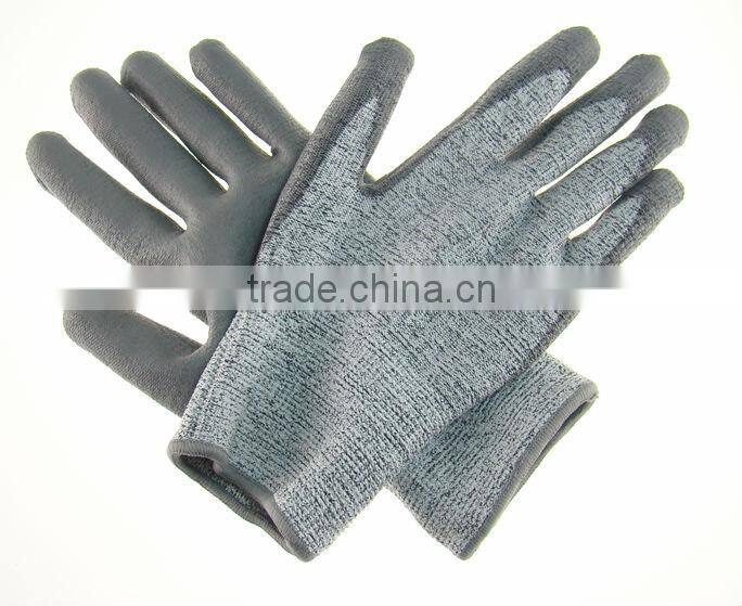 cut resistant gloves / working glove coated with grey PU