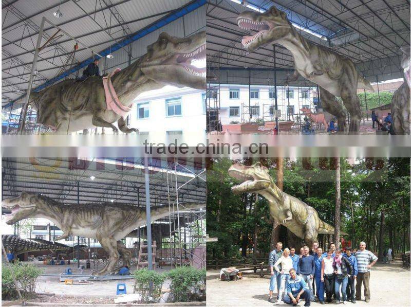 amusement park attractions silicone rubber dinosaur