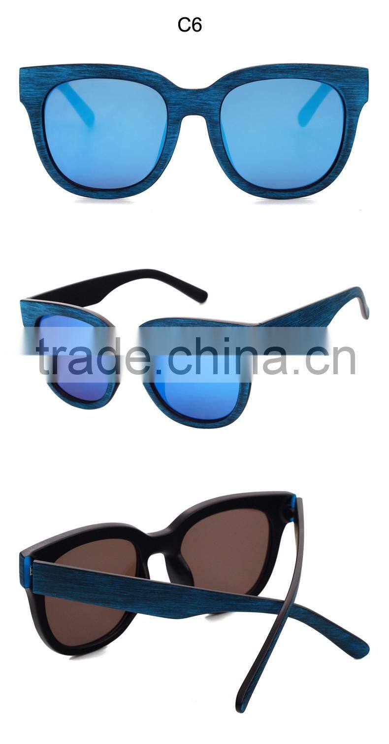 New Round Glasses Imitation Wood Grain Sun Glasses Big Sunglasses Fashion Women 2016 Famous Brand Designer Oculos De Sol CC5008