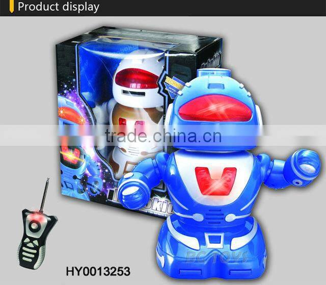 Remote control shooting EVA bullet music flashing robot boy toys HY0013253