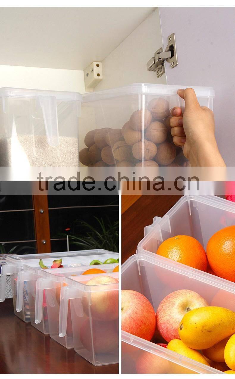 Eco-friendly feature the referigetator crisper plasetic fridge storage box organizer box with cover