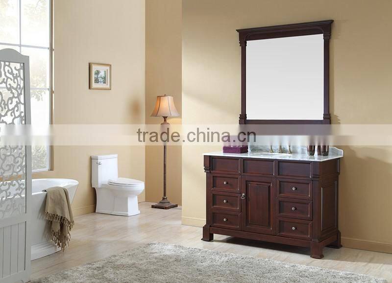 Modern Luxury Floor Standing Solid Wooden Bathroom Furniture