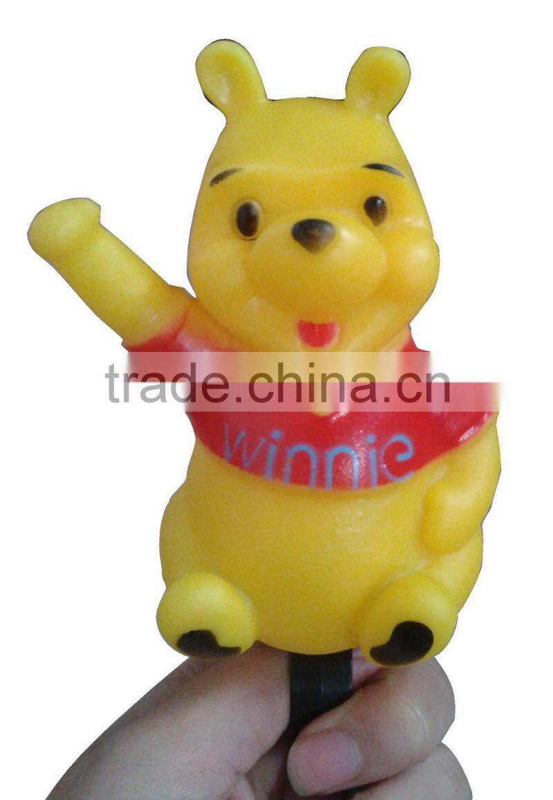 Popular lovely winne bear desgin plastic cartoon Air Bicycle Bell