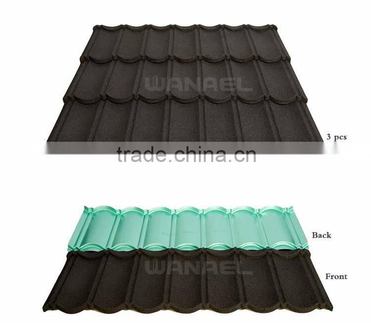 Wanael 2014 chinese antique roof with aluminum-zinc plated steel sheet and colorful stone chips