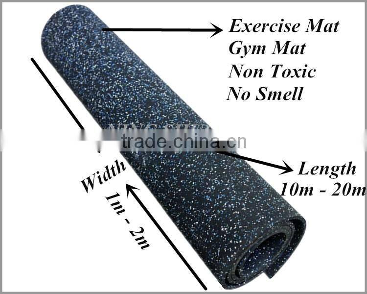 Trade assurance shock resistant rubber roll floor, gym flooring roll